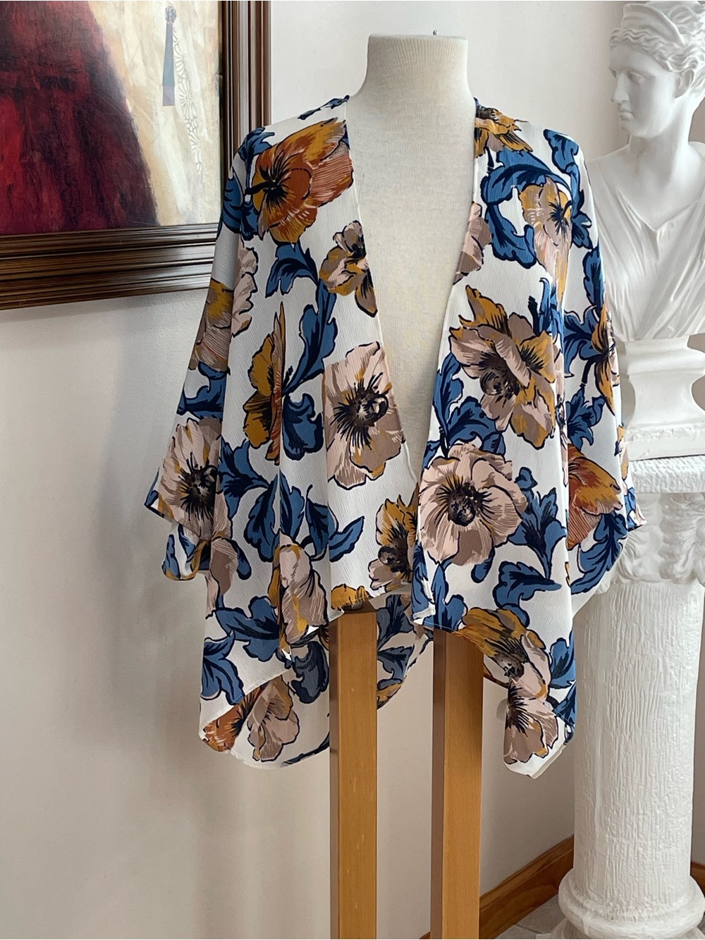 Everly Open Front Floral Kimono OS